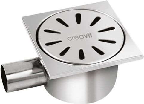 Боковой слив в полу с фильтром из нержавеющей стали и пластиковым корпусом / FD215 Creavit  - Вид №1
