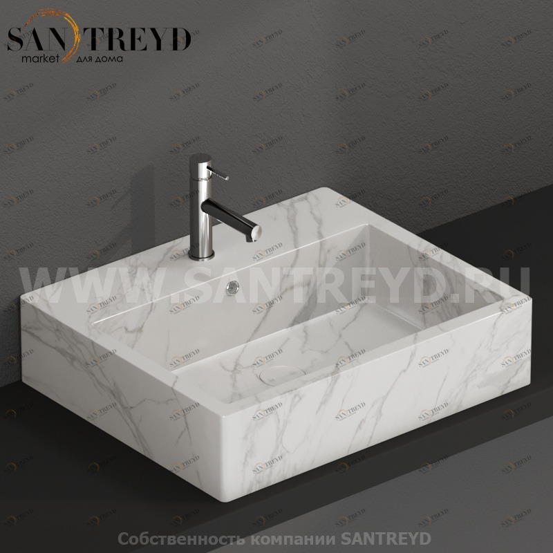 SCQ61AC Подвесная раковина настенная прямоугольная Ceramica Globo  белая 