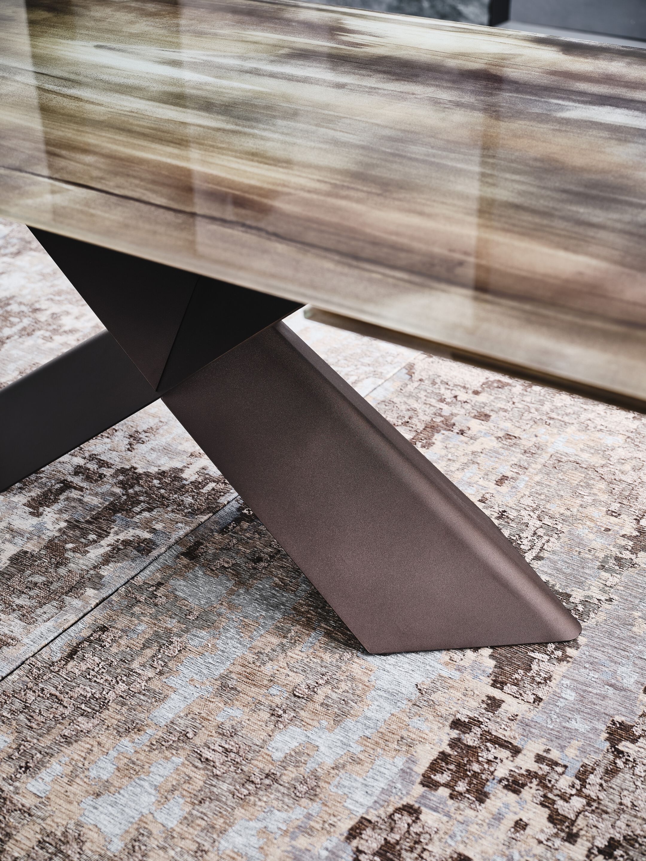 Стеклянный выдвижной прямоугольный стол Cattelan italia Tyron ARCH-00136857 - Вид №4