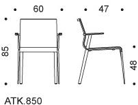 ICF Стул из сетки с подлокотниками Stick chair sun-id-1375946 - Вид №5