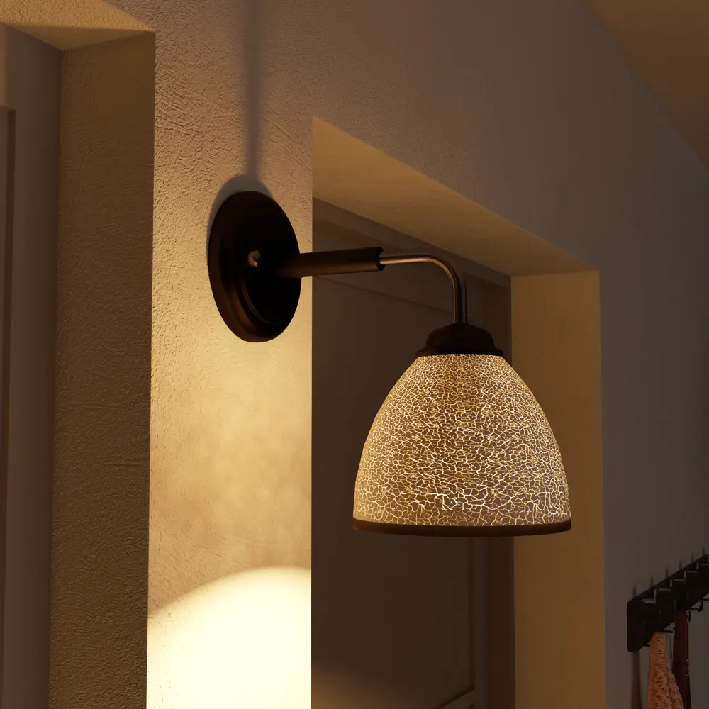 INSPIRE Poitiers - настенное бра с текстурным стеклом для стильного интерьера 85113386 STLM-0058963 - Вид №1