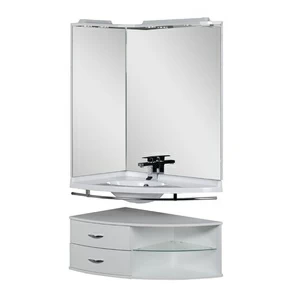 Комплект мебели Aquanet Корнер 89 L белый (открытый)