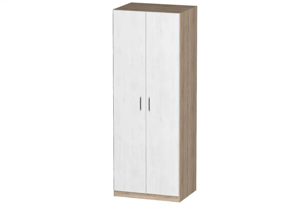 91368751 Шкаф распашной Furnistyle Лайф ЛШО-06 80x215x60 см ЛДСП цвет дуб сонома/светлое дерево STLM-1078067