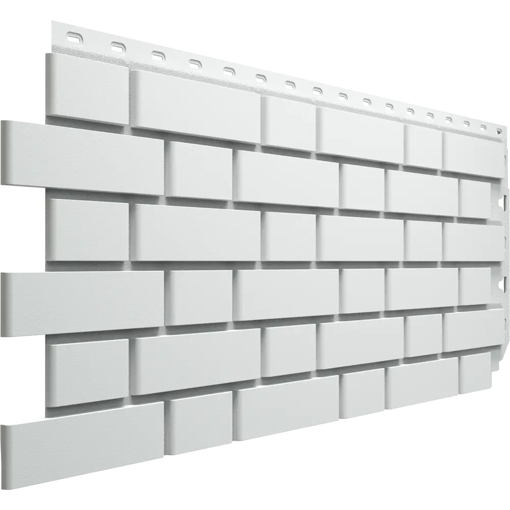 Фасадная панель Dacha Кирпич гладкий белый 0.46 м² Флемиш STLM-2031480 - Вид №1