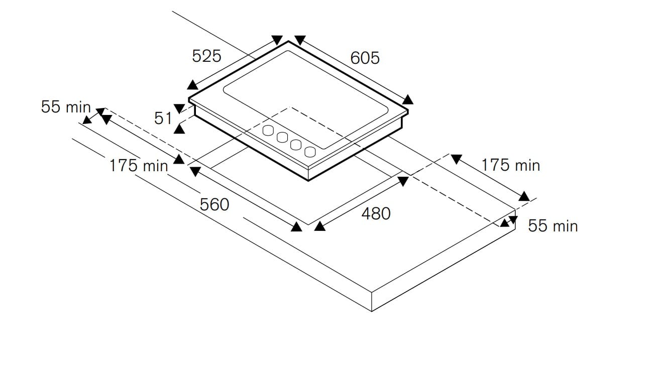 Стеклянная встраиваемая газовая плита Bertazzoni ARCH-00106243 - Вид №2