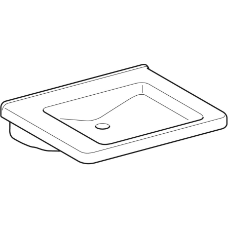 128666000 Раковина Geberit Renova Comfort Square, безбарьерная Geberit  - Вид №16