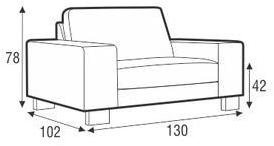 Sits Мягкое кожаное кресло с подлокотниками Quattro sun-id-1410374 - Вид №3