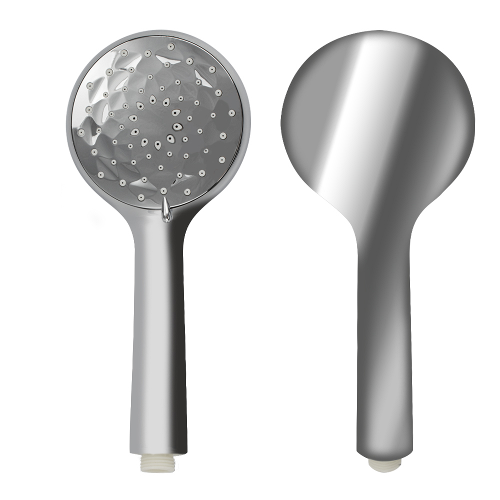 GFmark - Лейка душевая, массажная, хромированная, с ромбическим узором, код: 6019  - Вид №4