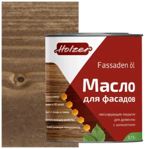 90407647 Масло для фасадов HOLZER MFASAD075Tikovoe цвет тик 0.75 л STLM-0857606