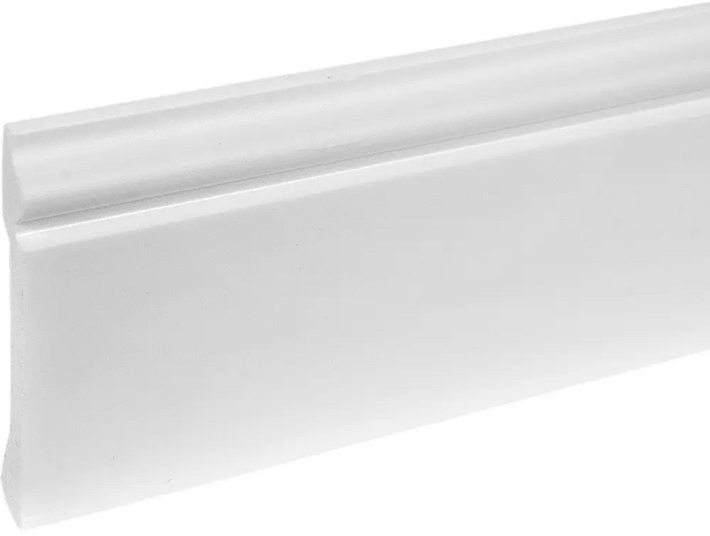 NMC Плинтус напольный белый 8 см - прочный полистирол для идеальной отделки 82268272