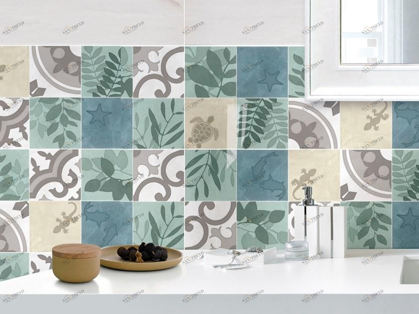 CERAMICHE BRENNERO Настенная керамическая плитка для дома с эффектом энкаустики Acqua mediterranea sun-id-1366302