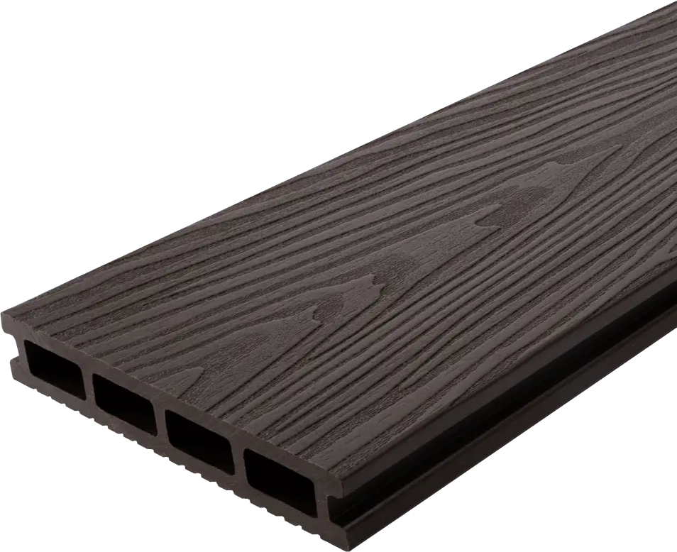 87036576 Террасная доска ДПК T-Decks цвет Венге 150x25x4000 мм двусторонняя вельвет/структура древесины 0.6 м² STLM-1013068
