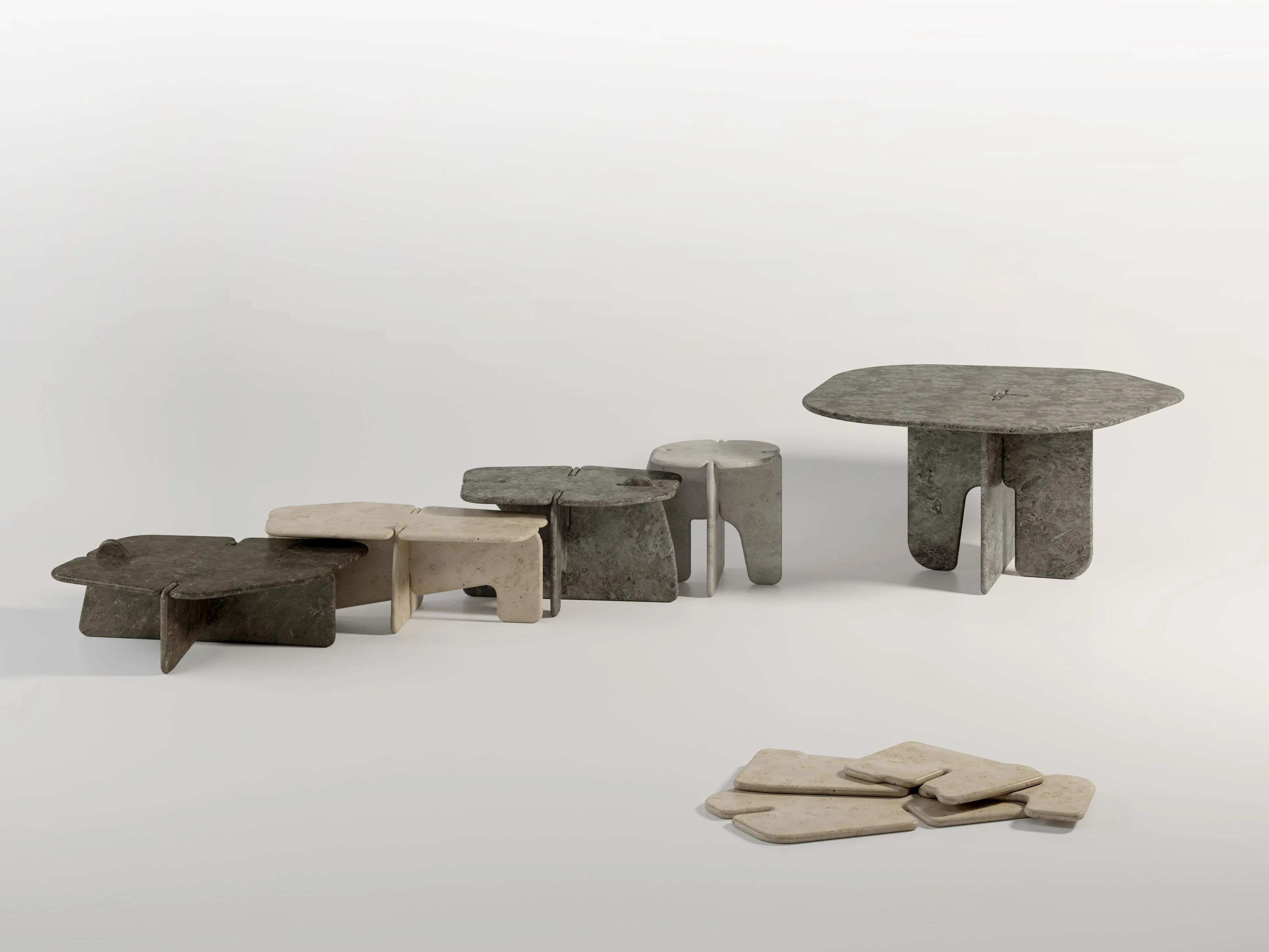 Журнальный столик из натурального камня Davani Lamé ARCH-00008926 - Вид №1