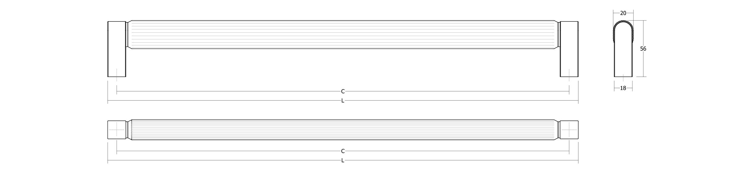 Алюминиевая мебельная ручка / ручка Viefe Brooklyn ARCH-00147982 - Вид №6
