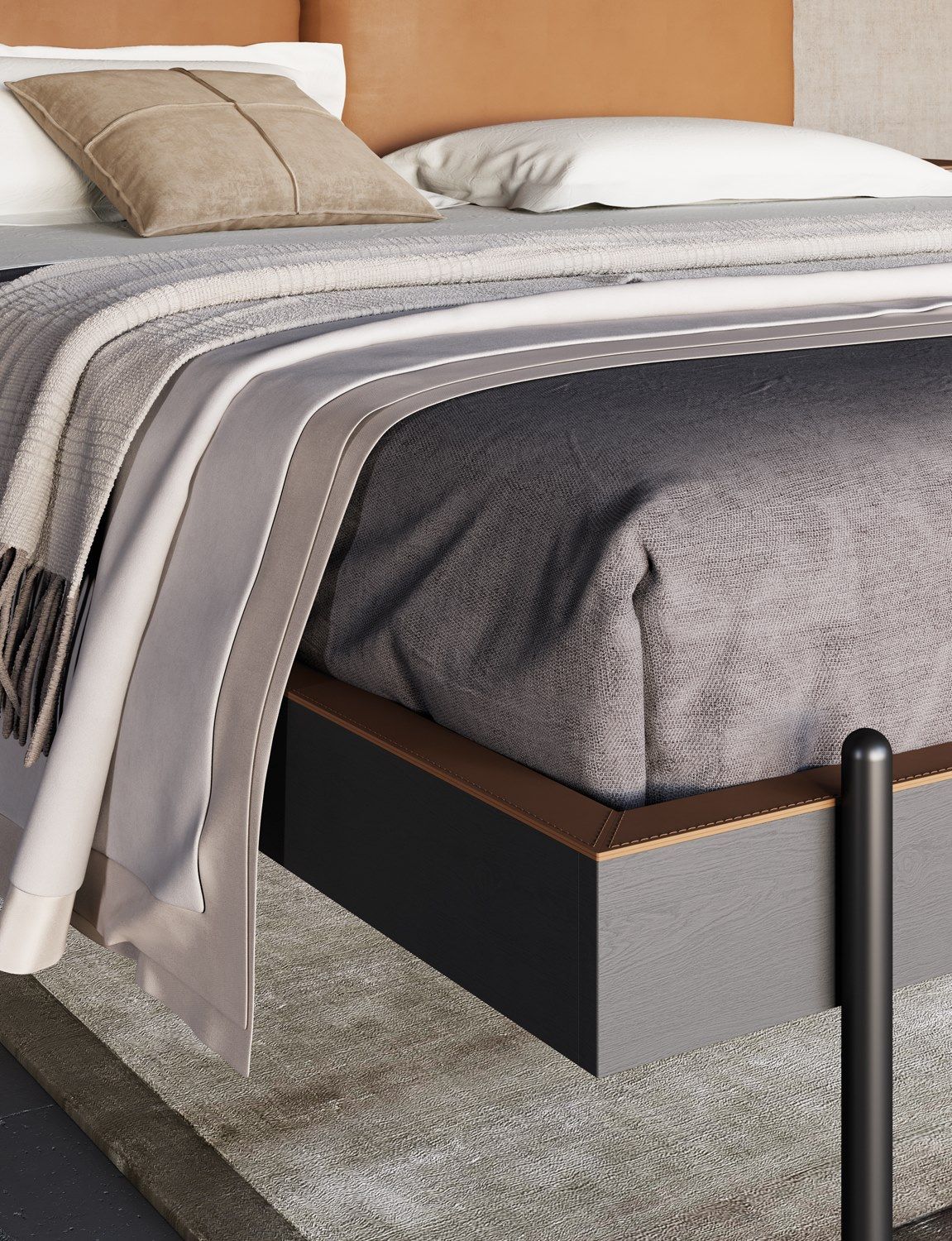 Деревянная двуспальная кровать со встроенными тумбочками Dall'Agnese Supernova ARCH-00090025 - Вид №3