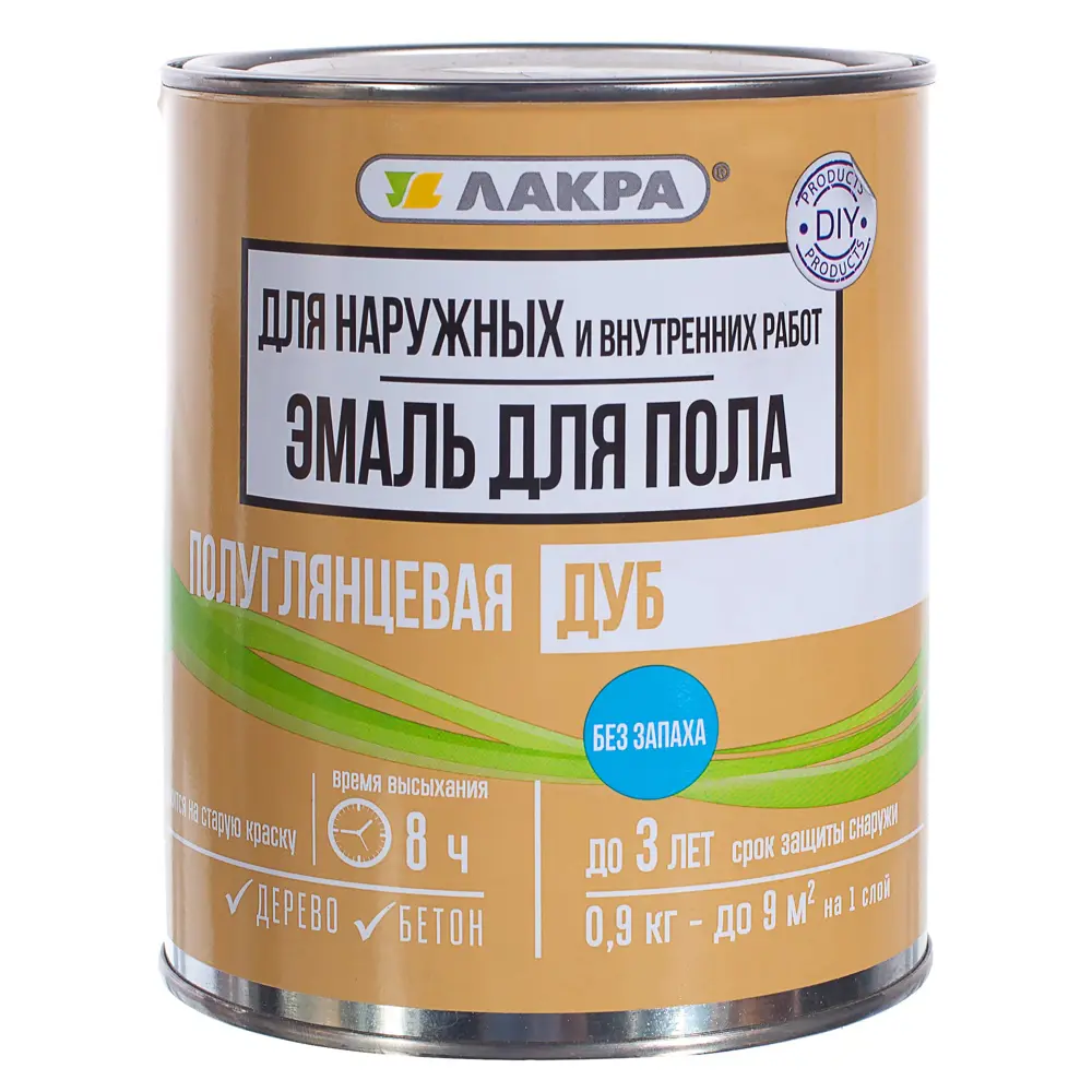 Эмаль для пола Лакра DIY цвет дуб 0.9 кг 18506528 STLM-2207698  - Вид №2