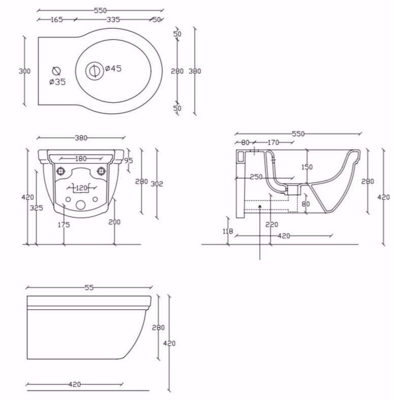 Биде подвесное ETHOS Galassia sun-id-1464679 - Вид №3