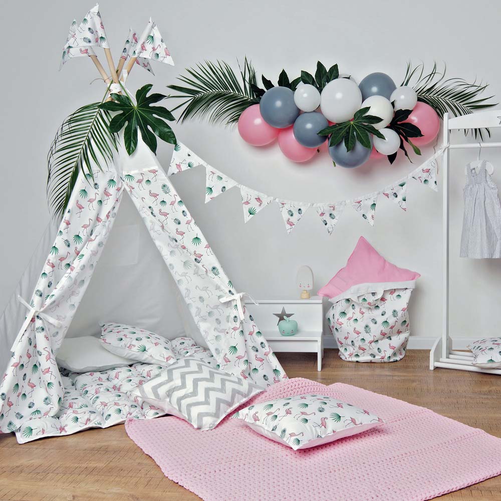 Корзина для игрушек тканевая Flamingo VAMVIGVAM FLAMINGO 282009 Белый;розовый Santreyd  - Вид №4