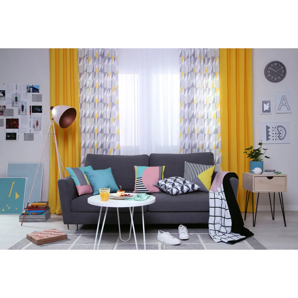 Штора на ленте «Сканди» 160х260 см хлопок/полиэстер цвет серый Altali STLM-2076348 - Вид №7