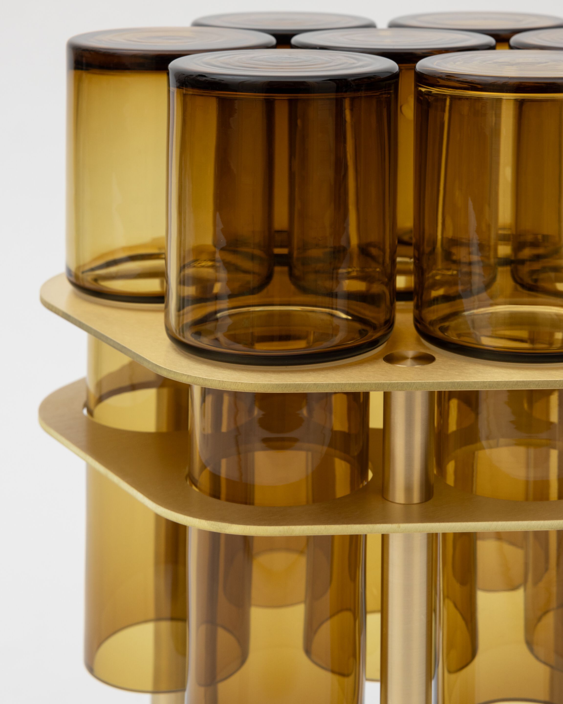 Журнальный столик из дутого стекла и латуни SkLO FIELD 7 ARCH-00083613 - Вид №3