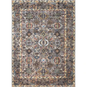 Ковер РОЯЛТАФТ Colaris серый 150x200 см с восточным принтом 89418243