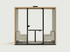Многосторонняя акустическая офисная кабина со встроенным освещением
