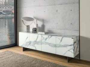 Lago Буфет из стекла со встроенной подсветкой Materia