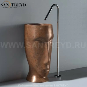 4741K83 Напольная раковина стоящая круглая Kerasan Artwork