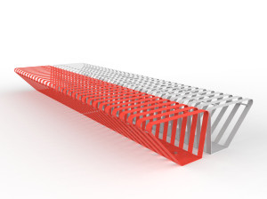 Модульная стальная скамья без спинки