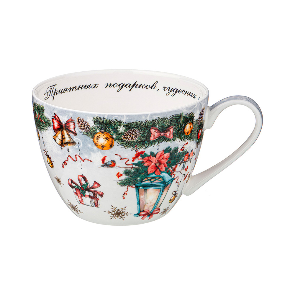 415-2101 Посуда фарфоровая Кружка "С НОВЫМ ГОДОМ!"1 500 мл Lefard 