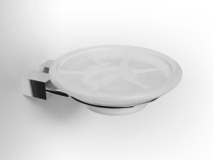 Травленая стеклянная настенная мыльница