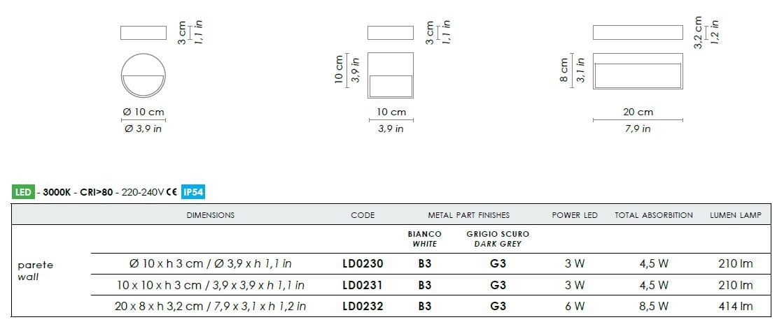 Алюминиевый светодиодный наружный настенный светильник Zafferano Bottom ARCH-00062325 - Вид №2