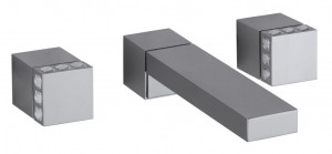 6P538 / 22 ОТКРЫТАЯ КОРОБКА Встраиваемый смеситель для раковины на 3 отверстия, 220 мм. излив с крепежным соединением для OPEN BOX. Bongio Pure Glam