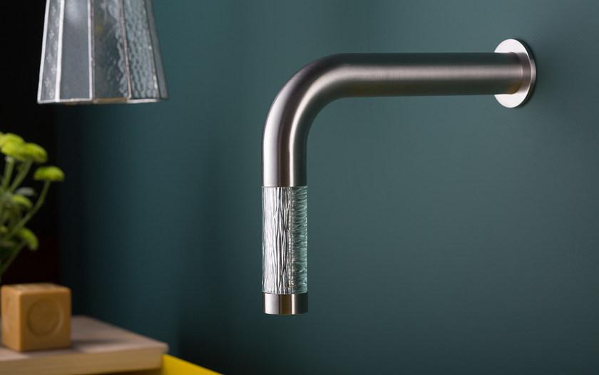 MINA Излив на стену из нержавеющей стали и стекла для умывальника Revitrum 12551 - Вид №2