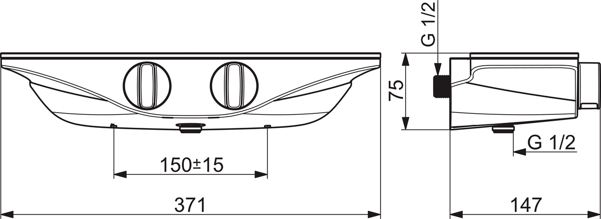 Oras 7560U-11 Смеситель для душа 7560U-11 Esteta Хром/Белый  - Вид №1