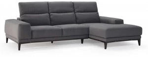 Natuzzi Тканевый диван с шезлонгом с подголовником