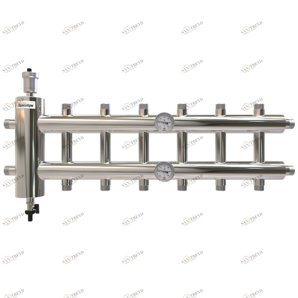 Купить Распределительный коллектор с гидрострелкой 60 кВт, 7 контуров Прокситерм GSK257