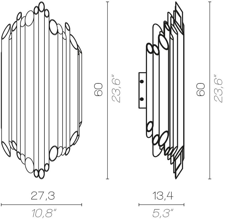 Contardi Настенный светильник из металла и оргстекла sun-id-1382047 - Вид №12