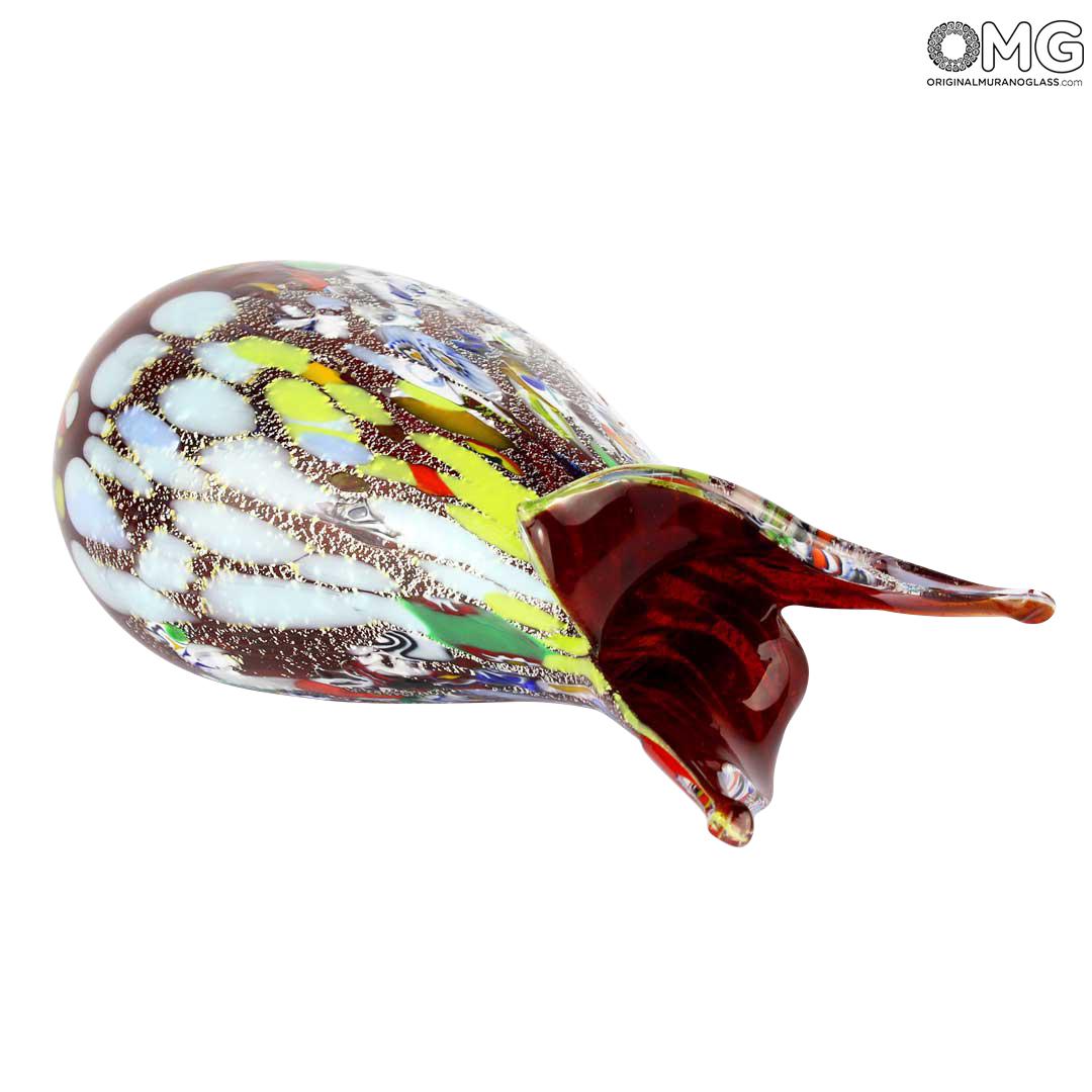 3265 ORIGINALMURANOGLASS Ваза Papillon - красная - Original Murano Glass OMG 10 см  - Вид №1