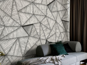 Геометрические обои ПВХ бесплатно, экологически чистые, моющиеся