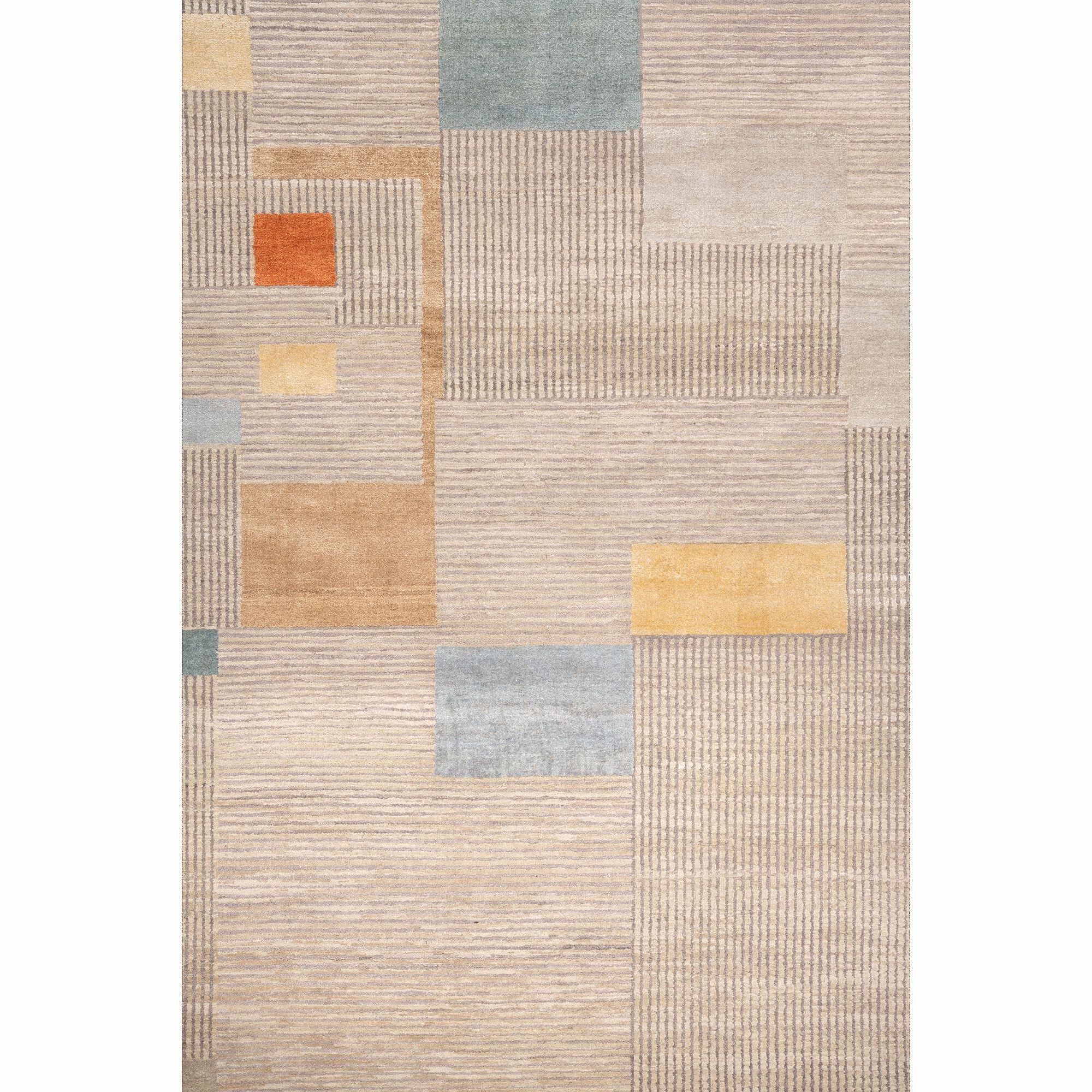 Индийский ковер из новозеландской шерсти и чистого шелка Mantellassi 1926 DECO DESIGN ARCH-00049498 - Вид №2