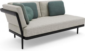 MNST267 Правое угловое двойное сиденье лава teak nero Manutti Flex