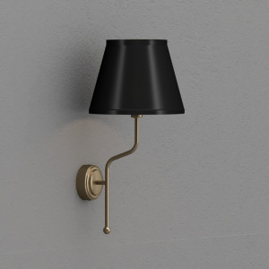 7367K3 Светильник с абажуром из чёрного шёлка, цвет Бронзовый Kerasan Waldorf Италия