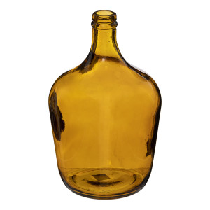 86483482 Ваза декоративная из переработанного стекла Demijohn цвет янтарный 30 см 189213 STLM-0069181 ATMOSPHERA