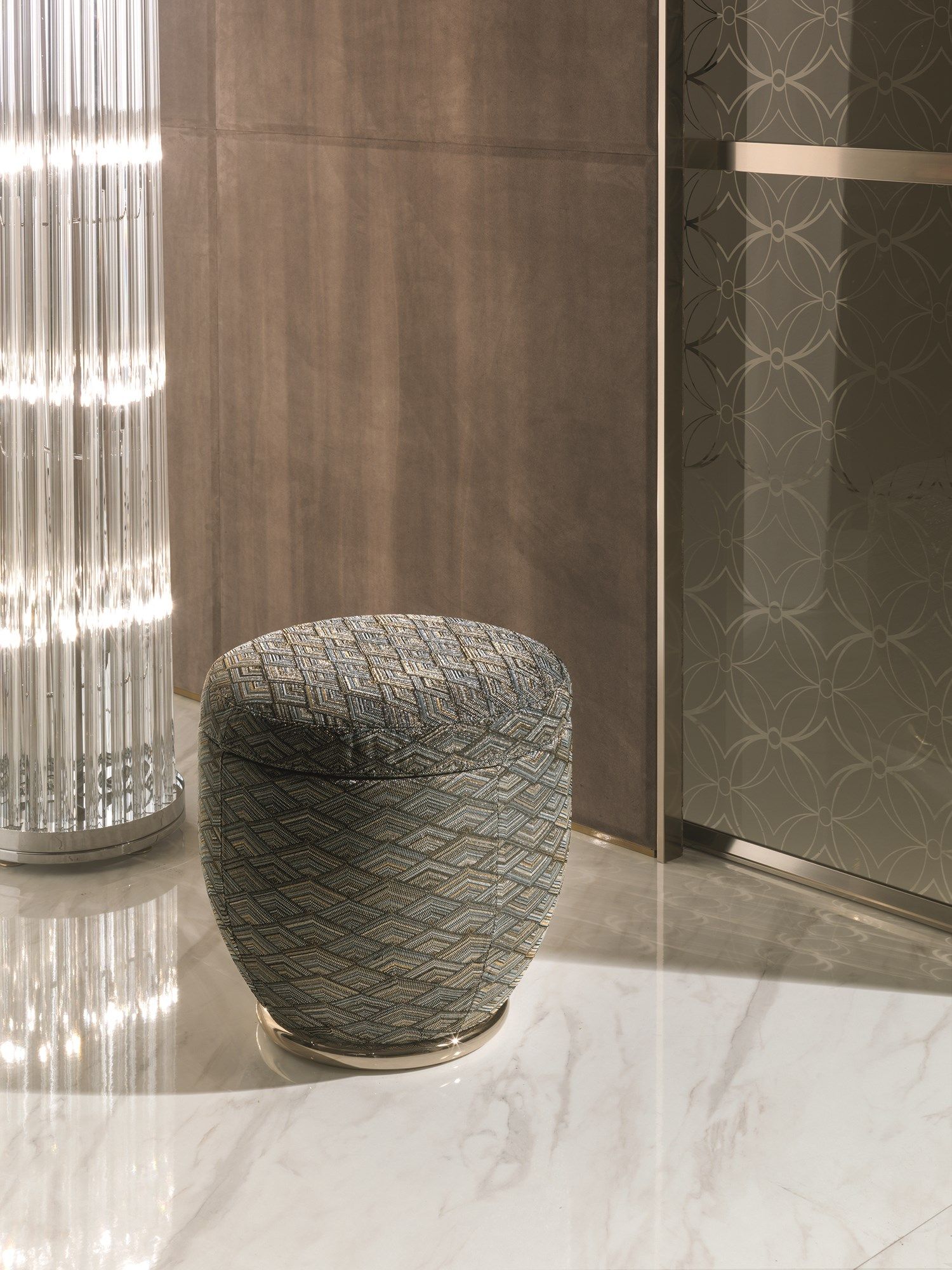 Круглый пуф из ткани Longhi Loveluxe ARCH-00088416 - Вид №1