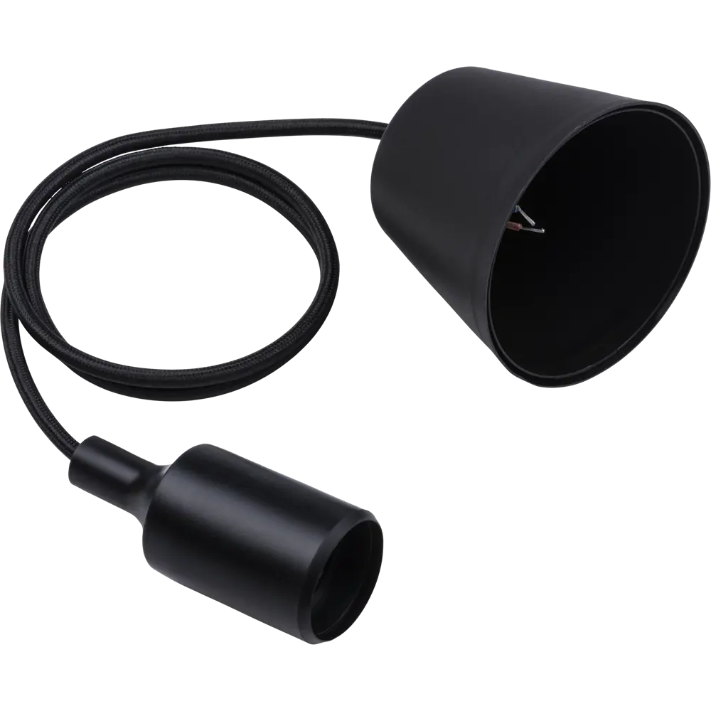 Патрон подвесной TDM Electric для ламп Е27 с кабелем 1 метр черный 84833436 STLM-0055819