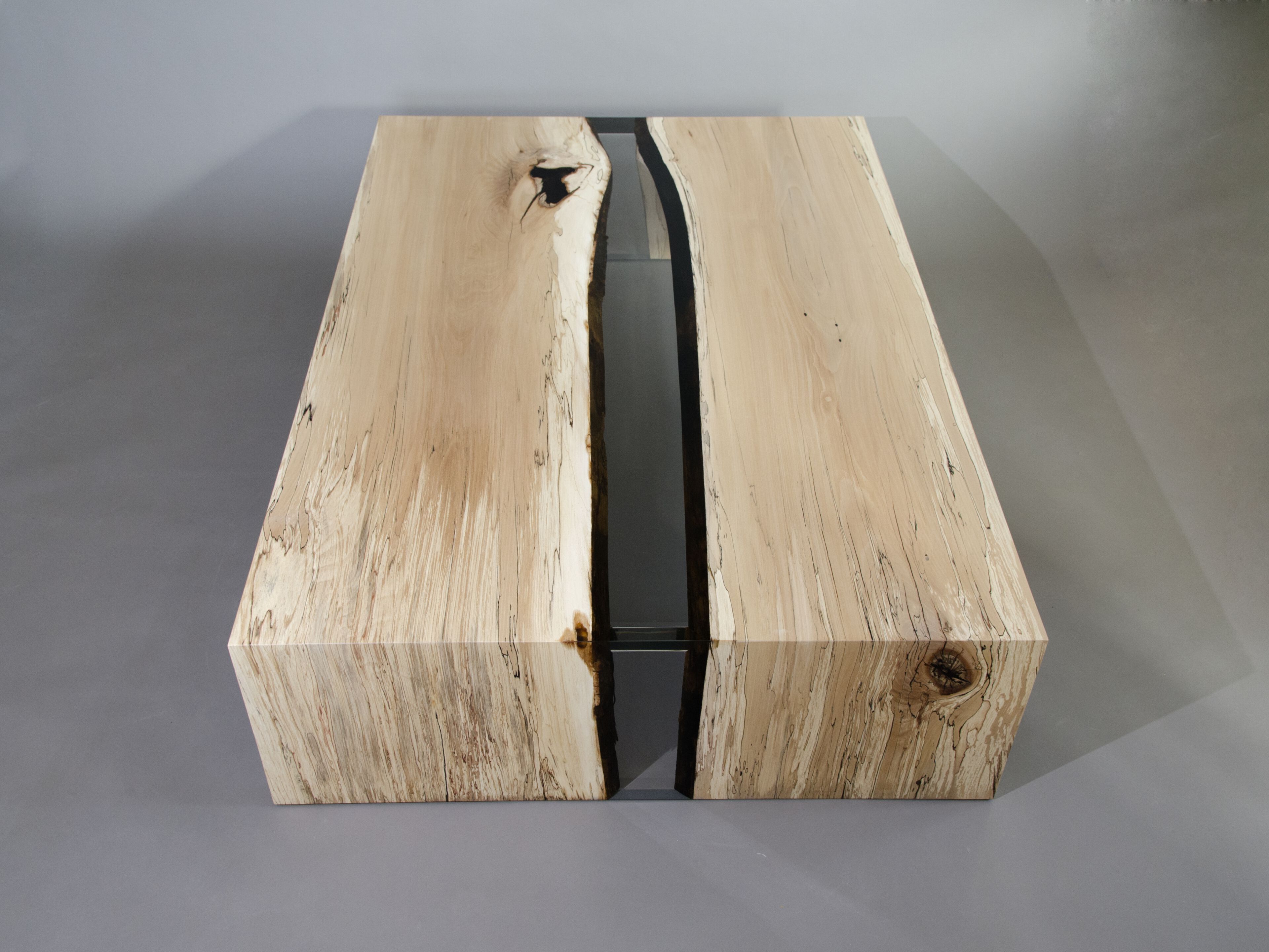 Прямоугольный журнальный столик из массива дерева и смолы alcarol Fungi ARCH-00027637 - Вид №3