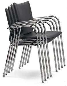 ACTIU Стул для конференций штабелируемый из стали с подлокотниками