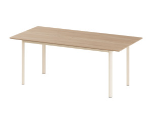 Прямоугольный выдвижной стол из алюминия и дерева