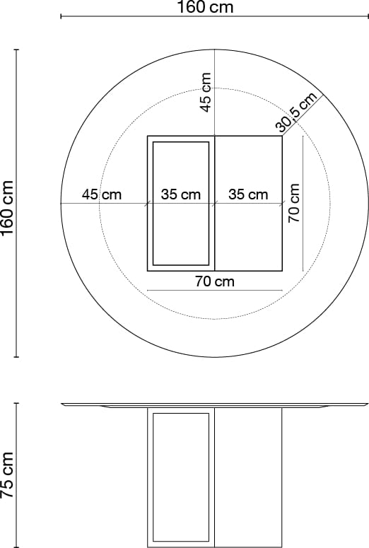 Круглый стол из керамогранита CERAMICA FONDOVALLE SHAPE ARCH-00139178 - Вид №2
